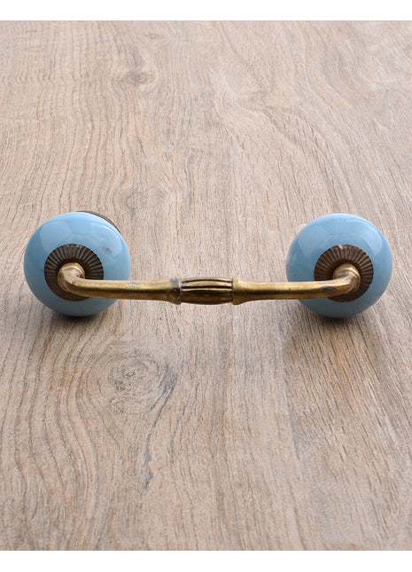 Solid Turquoise Ceramic Dresser Cabinet Pull