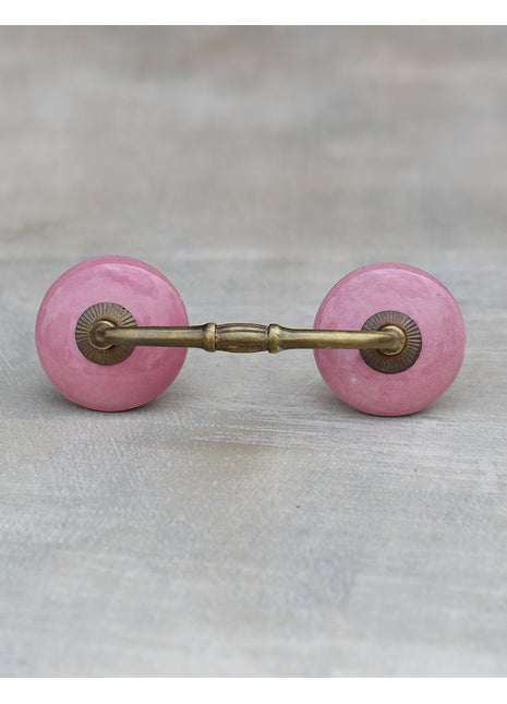Solid Pink Ceramic Kitchen Cabinet Pull