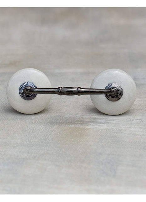 Elegant White Handpainted Ceramic Drawer Cabinet Pull