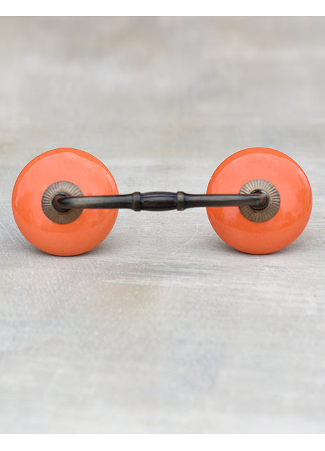 Orange Ceramic Cabinet Pull