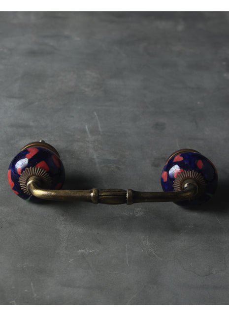 Blue Base Ceramic Dresser Handle