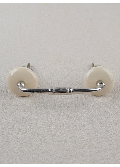 Off White Ceramic Cabinet Pull