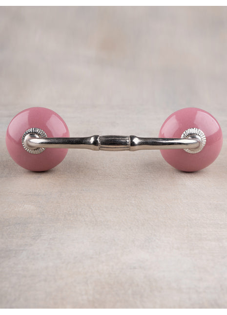 Antique Round Pink Ceramic Drawer Pull