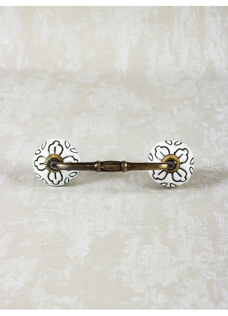 Unique Round White Color Ceramic Pull