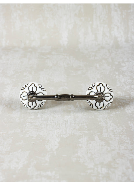 Unique Round White Color Ceramic Pull