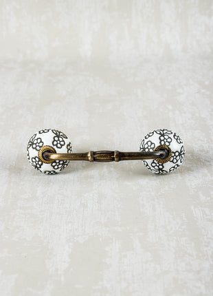 Black Design On White Ceramic Pull