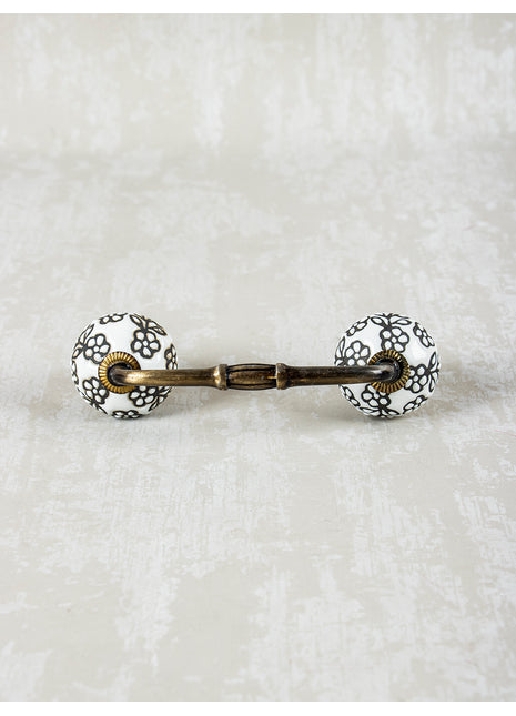 Black Design On White Ceramic Pull