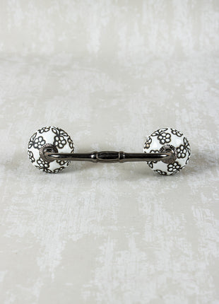 Black Design On White Ceramic Pull