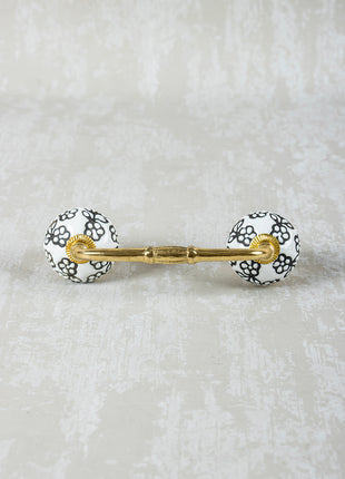 Black Design On White Ceramic Pull