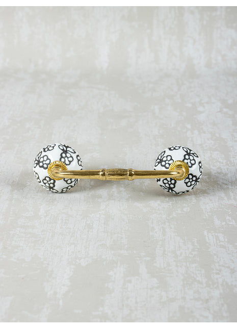 Black Design On White Ceramic Pull