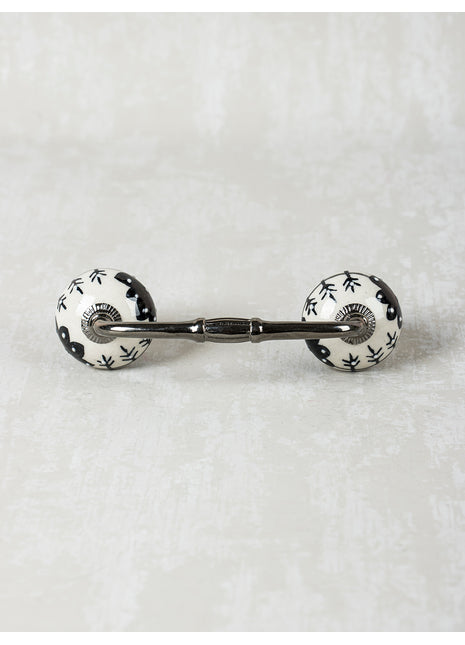 Black Design On White Ceramic Pull