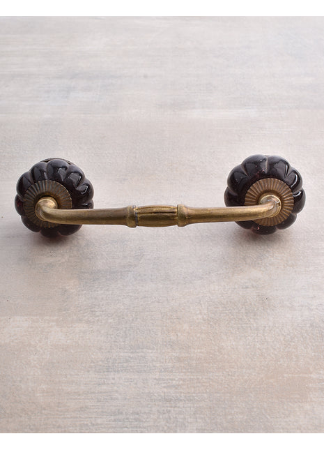 Brown  Melon Shape Glass Pull
