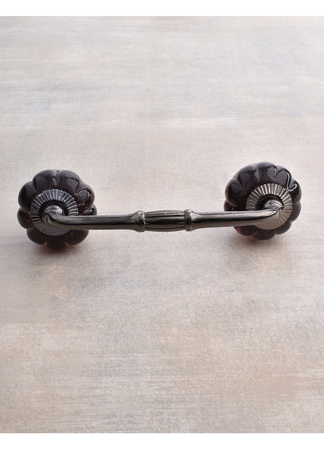 Brown  Melon Shape Glass Pull