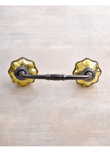 Unique Gold Metallic Glass Kitchen Cabinet Pull 6 Inch / Silver Antique Unique Gold Metallic Glass Kitchen Cabinet Pull 6 Inch / Silver Antique