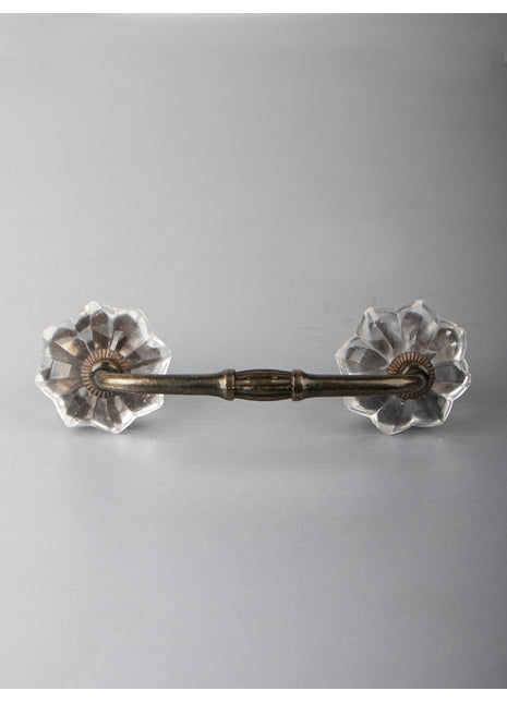 Clear Glass Flower Shaped Drawer Cabinet Pull