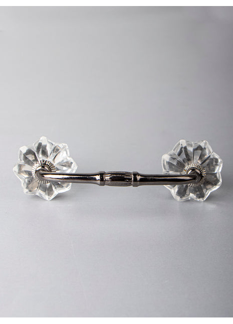 Clear Glass Flower Shaped Drawer Cabinet Pull