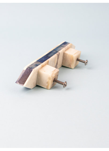 Natural Handmade Horn Bone Drawer Pull-Purple White