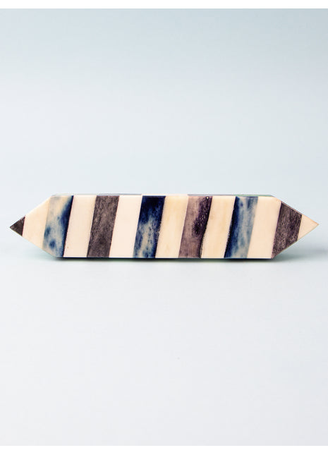 Natural Handmade Horn Bone Drawer Pull-Brown White Blue