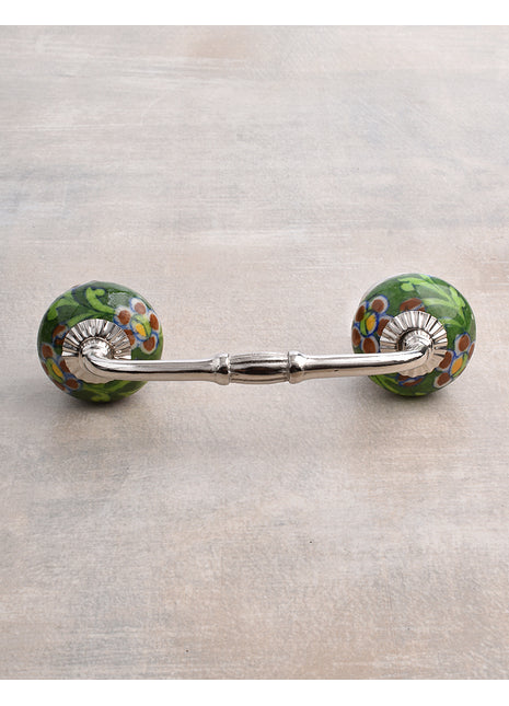 Decorative Beaded Green Pull for Drawer