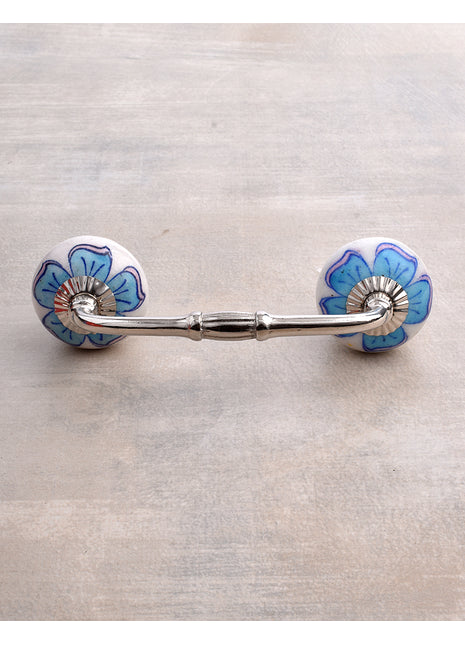 Turquoise Floral Shaped Round Beaded Kitchen Cabinet Pull