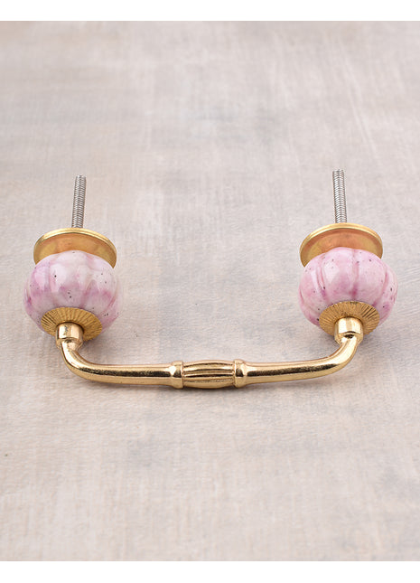 Unique Rustic Pink Ceramic Wardrobe Cabinet Melon Pull