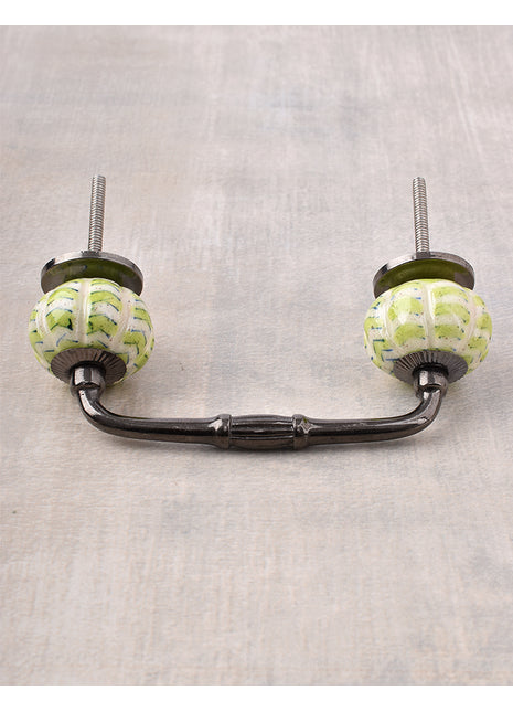 Green And White Ceramic Drawer Cabinet Pull