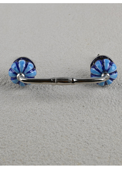 Handmade Turquoise and Blue Color Design Melon Shape Cabinet Pull