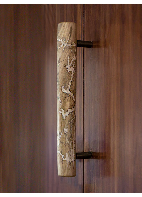 Wood Round Cylindrical Shape Kitchen Cabinet Drawer Handle