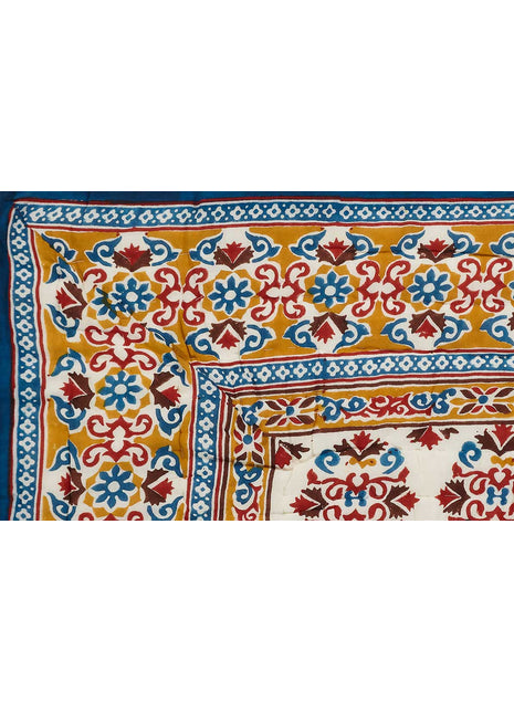 Allure Multi Color Hand Block Print Cotton Quilt