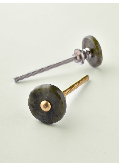 Agate Natural Gemstone Cabinet Furniture Knobs - Green Shade