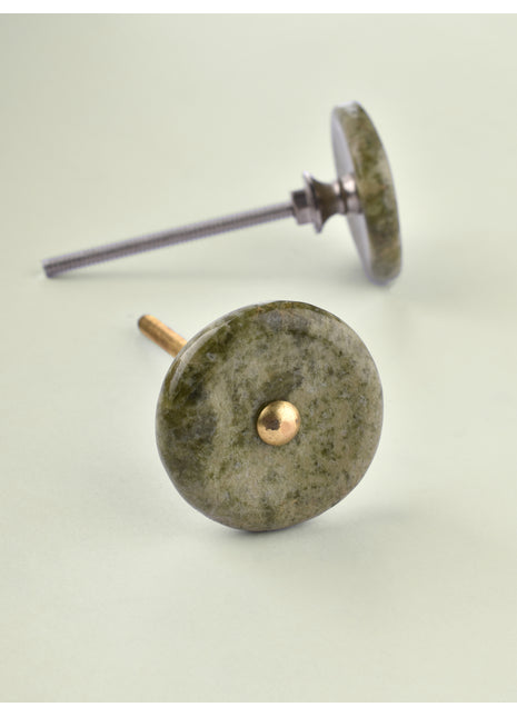 Agate Natural Gemstone Cabinet Furniture Knobs - Green Shade