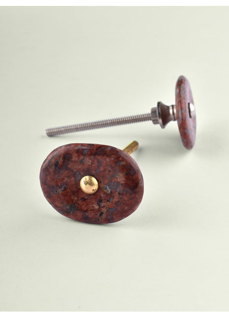 Agate Natural Gemstone Cabinet Furniture Knobs - Brown Shade