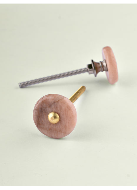 Agate Natural Gemstone Cabinet Furniture Knobs - Peach Shade