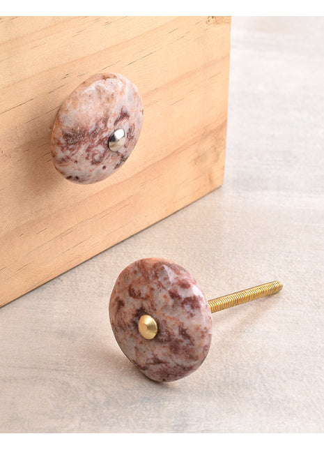 Agate Natural Gemstone Cabinet Furniture Knobs - Light Brown Shade