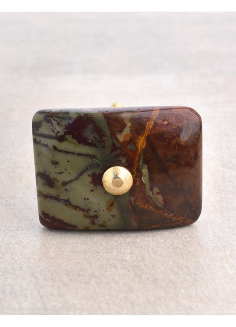 Agate Natural Gemstone Cabinet Furniture Knobs - Dark Grey