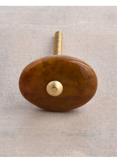 Agate Natural Gemstone Cabinet Furniture Knobs - Brown Shade