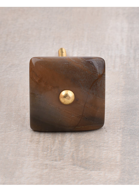 Agate Natural Gemstone Cabinet Furniture Knobs - Grey and Brown Shade