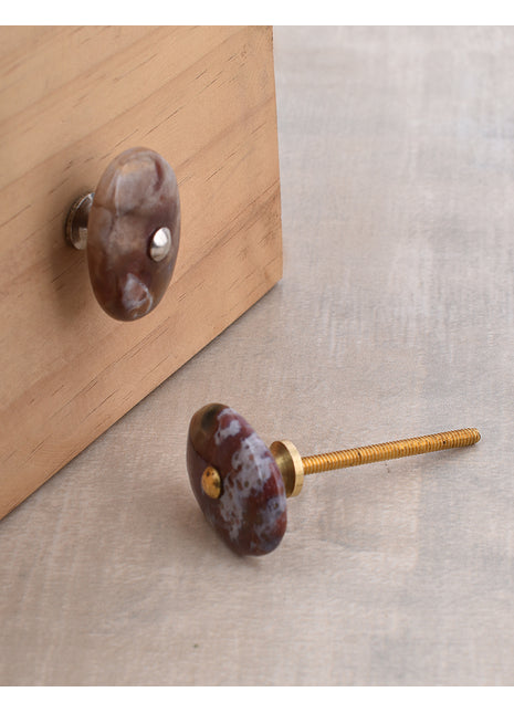 Agate Natural Gemstone Cabinet Furniture Knobs - Purple and Rose Shade