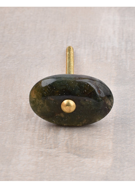 Agate Natural Gemstone Cabinet Furniture Knobs - Green Shade