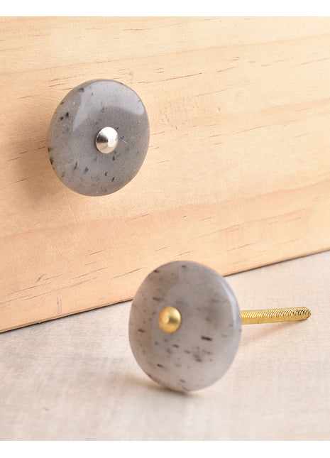 Agate Natural Gemstone Cabinet Furniture Knobs - Grey