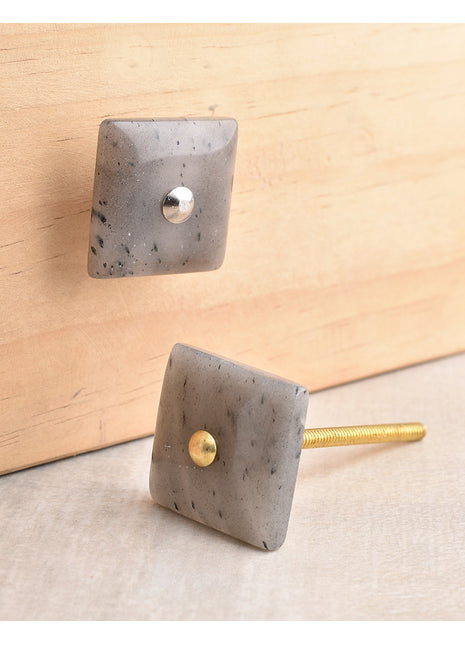 Agate Natural Gemstone Cabinet Furniture Knobs - Grey