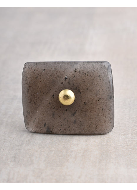 Agate Natural Gemstone Cabinet Furniture Knobs - Grey