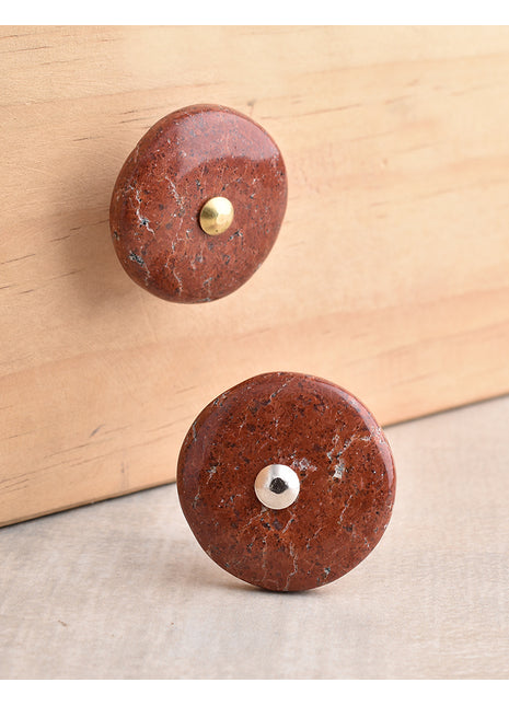 Agate Natural Gemstone Cabinet Furniture Knobs - Brown