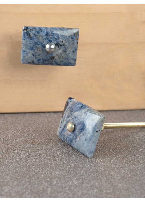 Agate Natural Gemstone Cabinet Furniture Knobs - Blue