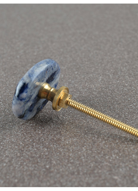 Agate Natural Gemstone Cabinet Furniture Knobs - Blue