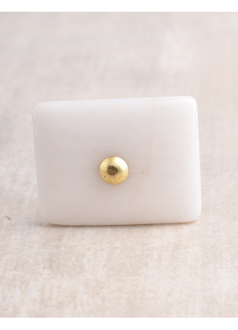 Agate Natural Gemstone Cabinet Furniture Knobs - White