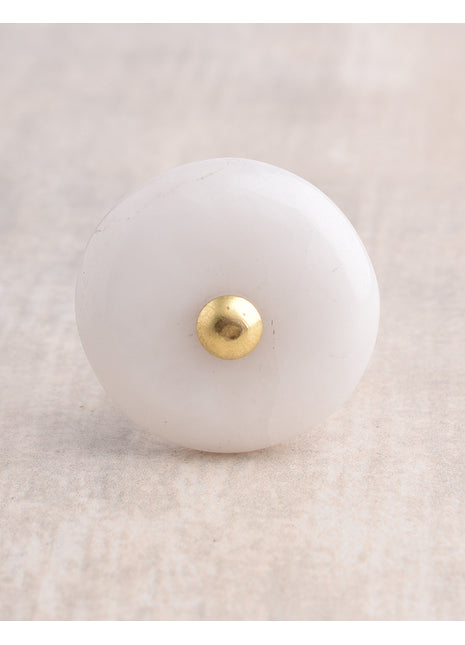 Agate Natural Gemstone Cabinet Furniture Knobs - White