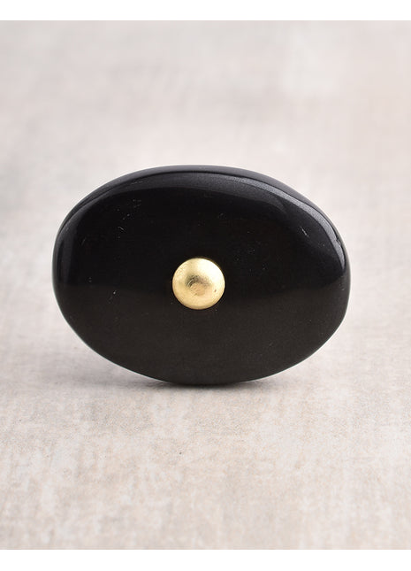 Agate Natural Gemstone Cabinet Furniture Knobs - Black