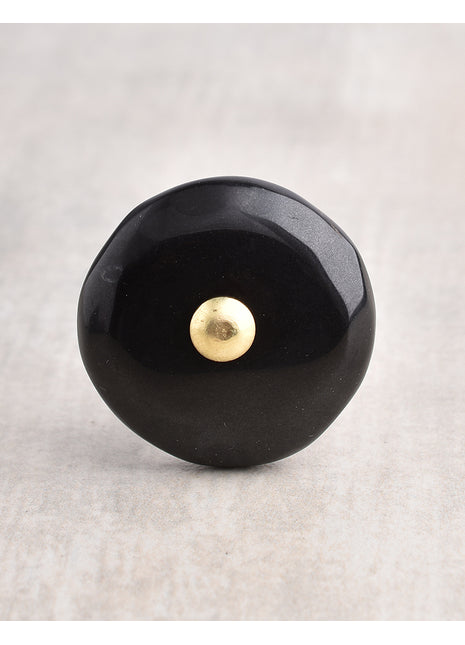 Agate Natural Gemstone Cabinet Furniture Knobs - Black