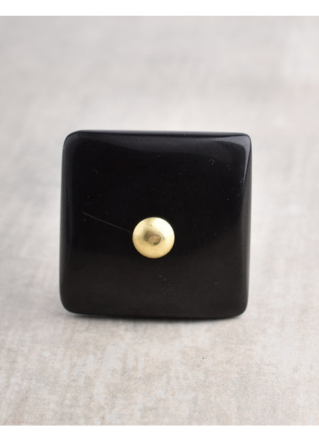 Agate Natural Gemstone Cabinet Furniture Knobs - Black